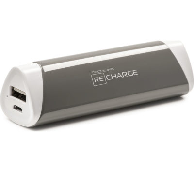 TECHLINK  Recharge 2600 Portable Power Bank - Grey